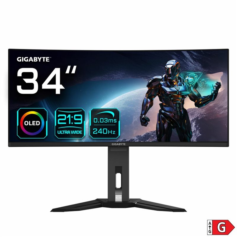 Image secondaire de GIGABYTE Moniteur de jeu courbé OLED WQHD MO34WQC2 de 34 - 3440x1440(WQHD), 240Hz, 0.03ms, KVM, 250 cd/m², FreeSync Prem