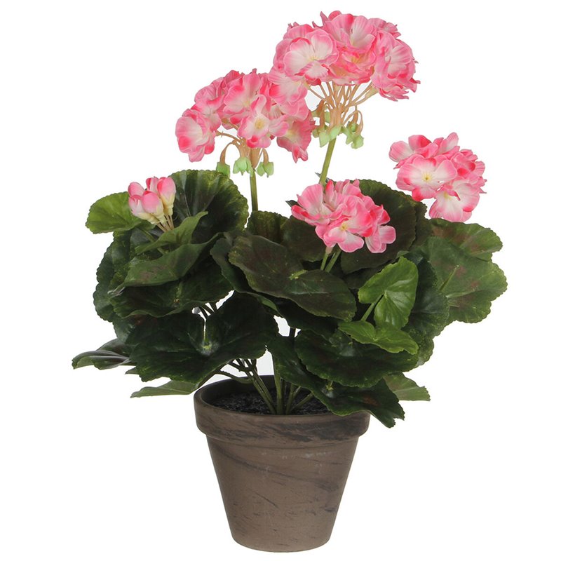 Plante décorative Mica Decorations PVC Géranium (11,5 x 33 cm)