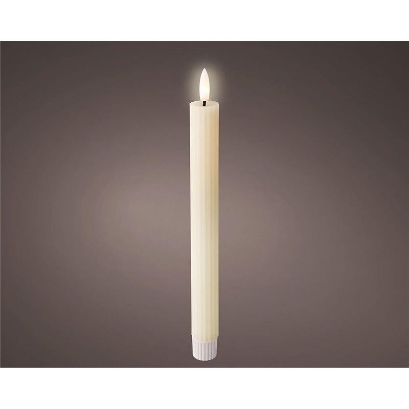 Image secondaire de Bougie LED Lumineo Beige Ø 2,2 x 24,5 cm (AAA) (2 Unités)