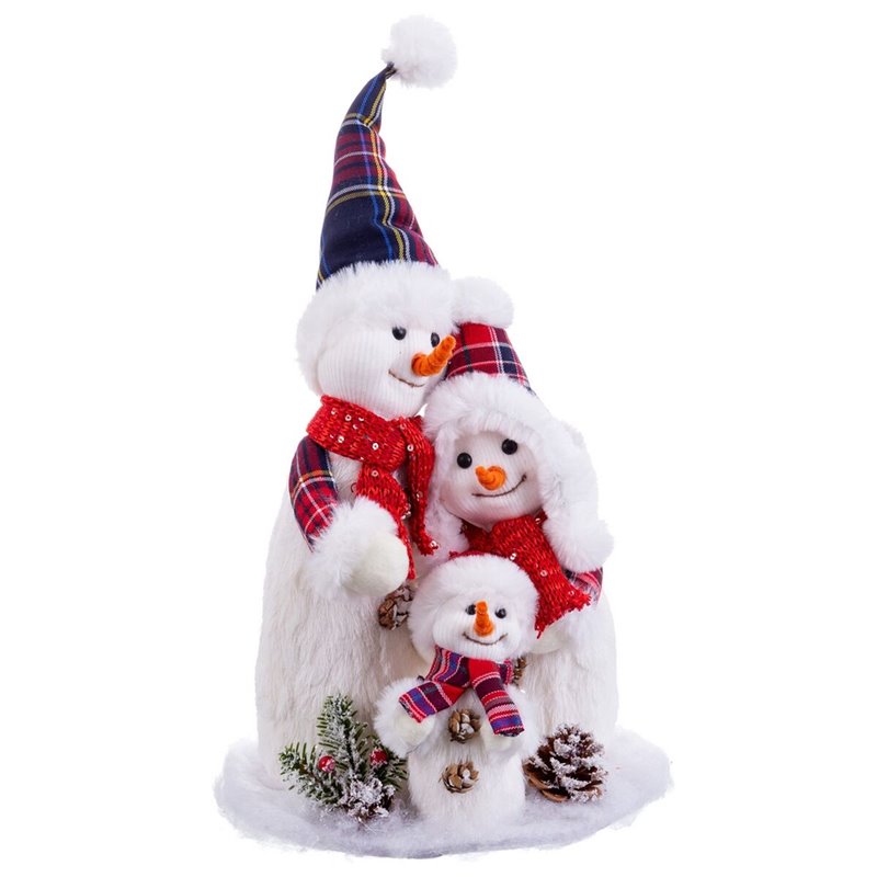 Bonhomme de Neige Multicouleur Bonhomme de Neige 21 x 16,5 x 40 cm (3 Unités)