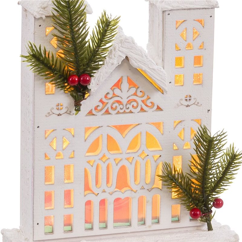 Accesoires pour crèche de Noël Naturel Église 19 X 8 X 33 CM