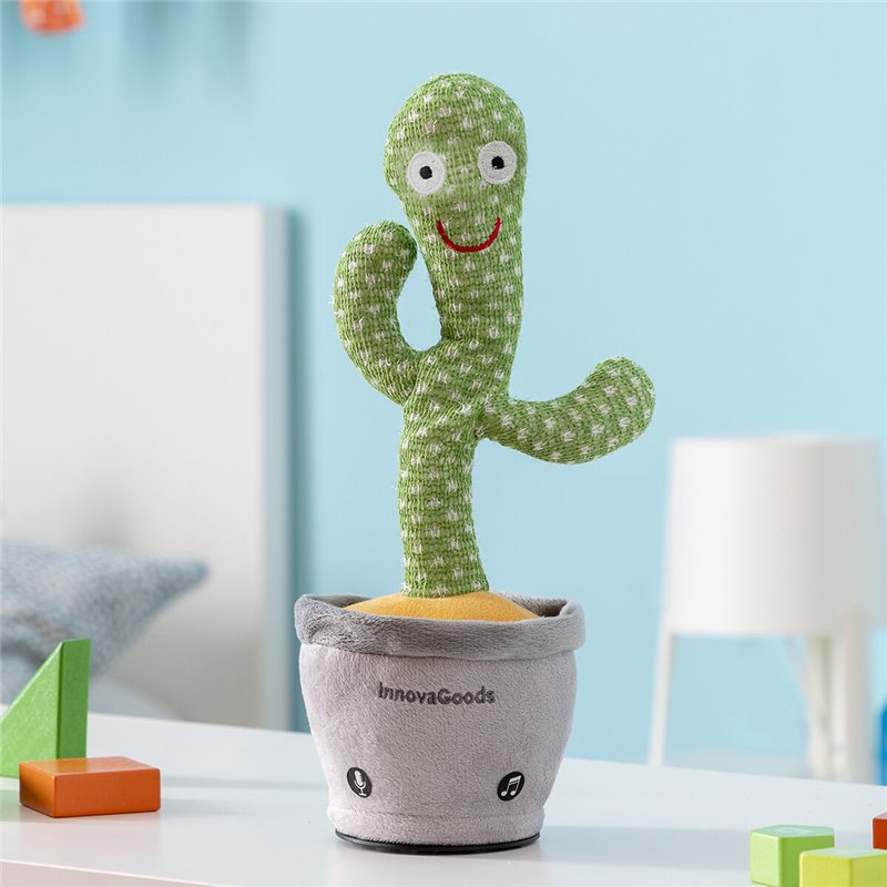 Image secondaire de Cactus Dansant et Parlant Rechargeable avec Musique et LED Multicolore Cacxi InnovaGoods