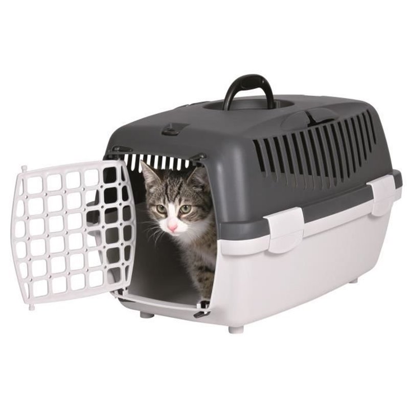 Image secondaire de TRIXIE Box de transport Capri 1 - XS : 32x31x48 cm - Gris clair et gris foncé - Pour chien et chat