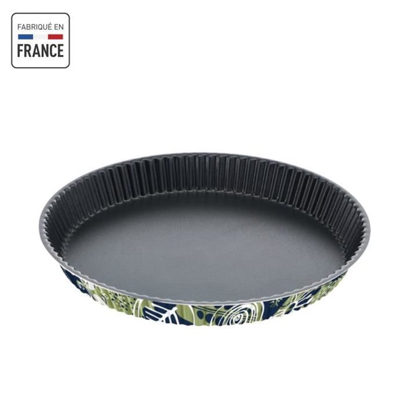 TEFAL Jungle Moule a tarte 30 cm, Antiadhésif, Démoulage parfait, Diffusion homogene de la chaleur, Fabriqué en France J