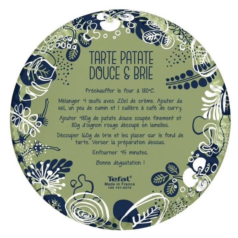 Image secondaire de TEFAL Jungle Moule a tarte 30 cm, Antiadhésif, Démoulage parfait, Diffusion homogene de la chaleur, Fabriqué en France J