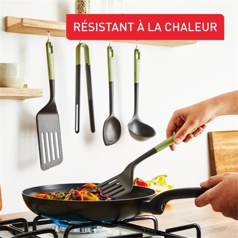 Image secondaire de TEFAL Essential 2-en-1 Spatule + Cuillere-maryse + Louche graduée, Thermorésistant, Sans BPA, Compatible lave-vaisselle 