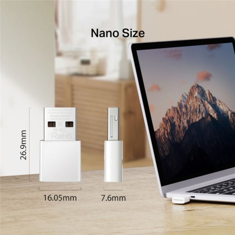 Image secondaire de Adaptateur USB double bande sans fil nano AC1300N VITESSE 400 Mbps 2,4 GHz + 