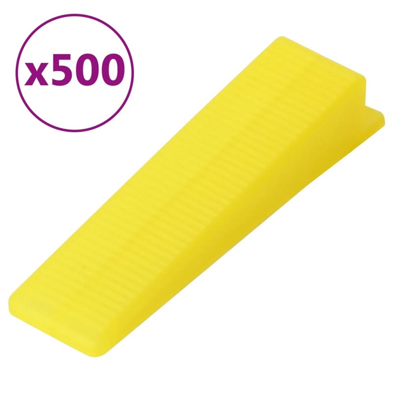 vidaXL Cales de nivellement pour carreaux 500 pcs