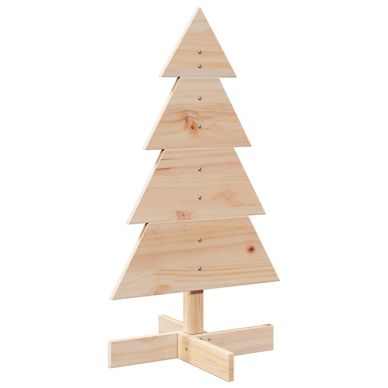 Image secondaire de vidaXL Arbre de Noël en bois pour décoration 80 cm bois massif de pin