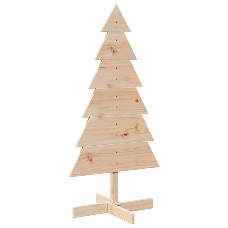 Image secondaire de vidaXL Arbre de Noël en bois pour décoration 120 cm bois massif de pin