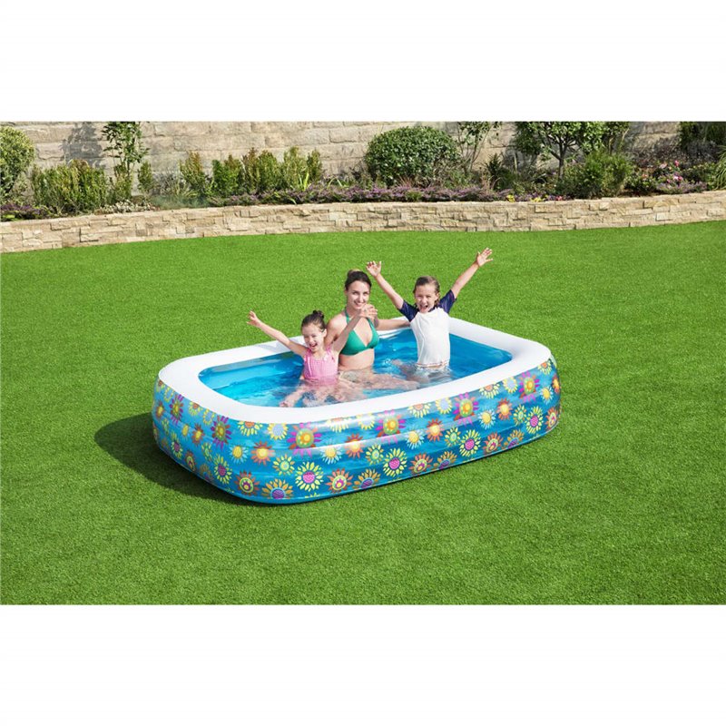 Bestway Piscine gonflable pour enfants Bleu 229x152x56 cm