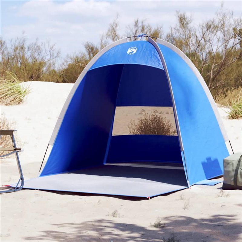 vidaXL Tente de plage 3 personnes bleu azuré imperméable