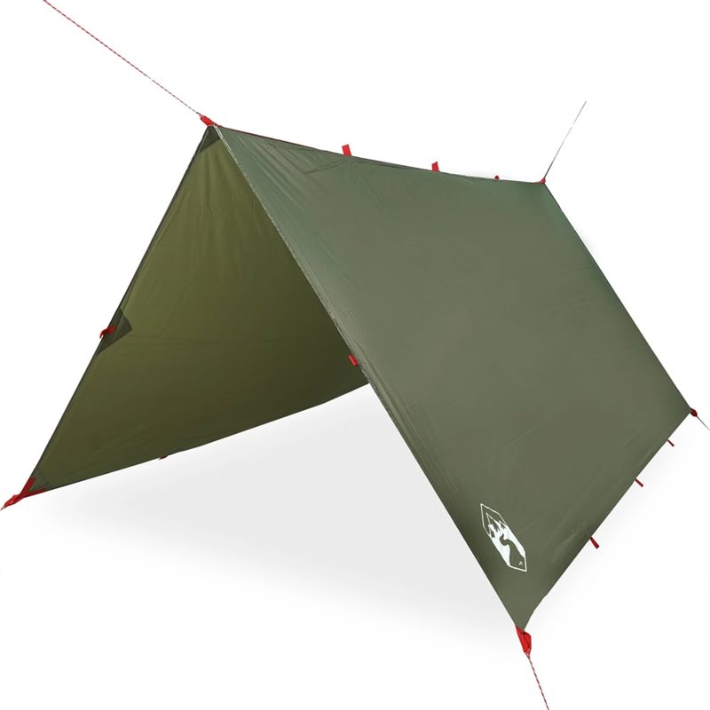 Image secondaire de vidaXL Bâche de camping vert olive 306x306 cm imperméable