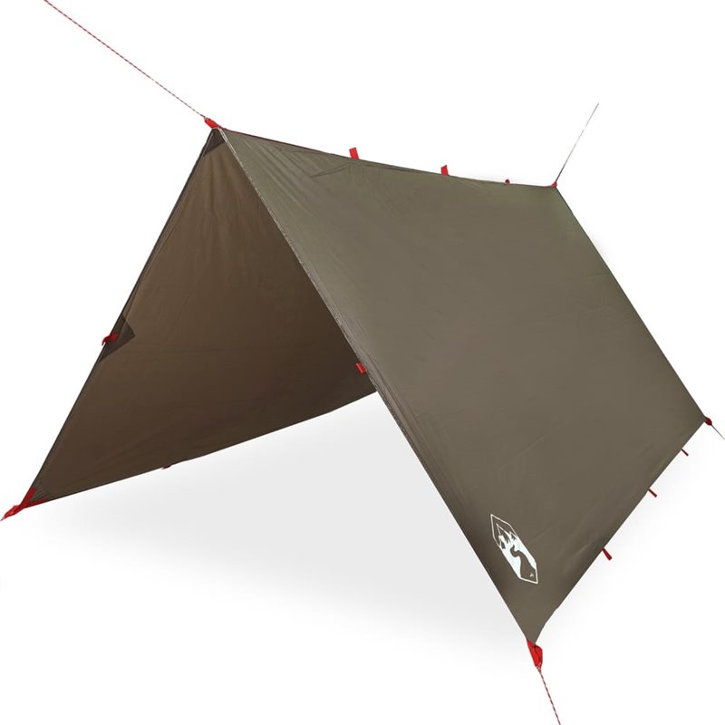 Image secondaire de vidaXL Bâche de camping marron 306x306 cm imperméable