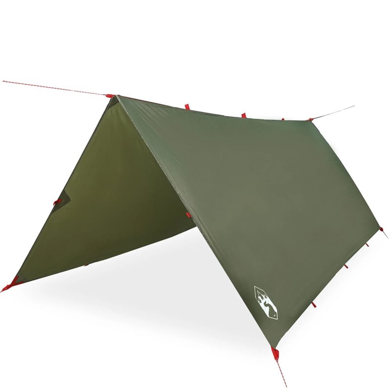 Image secondaire de vidaXL Bâche de camping vert olive 366x306 cm imperméable