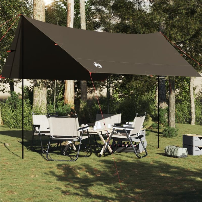 vidaXL Bâche de camping marron 438x376x212 cm imperméable