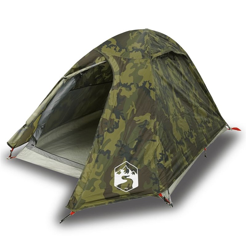 Image secondaire de vidaXL Tente de camping à dôme 2 personnes camouflage imperméable