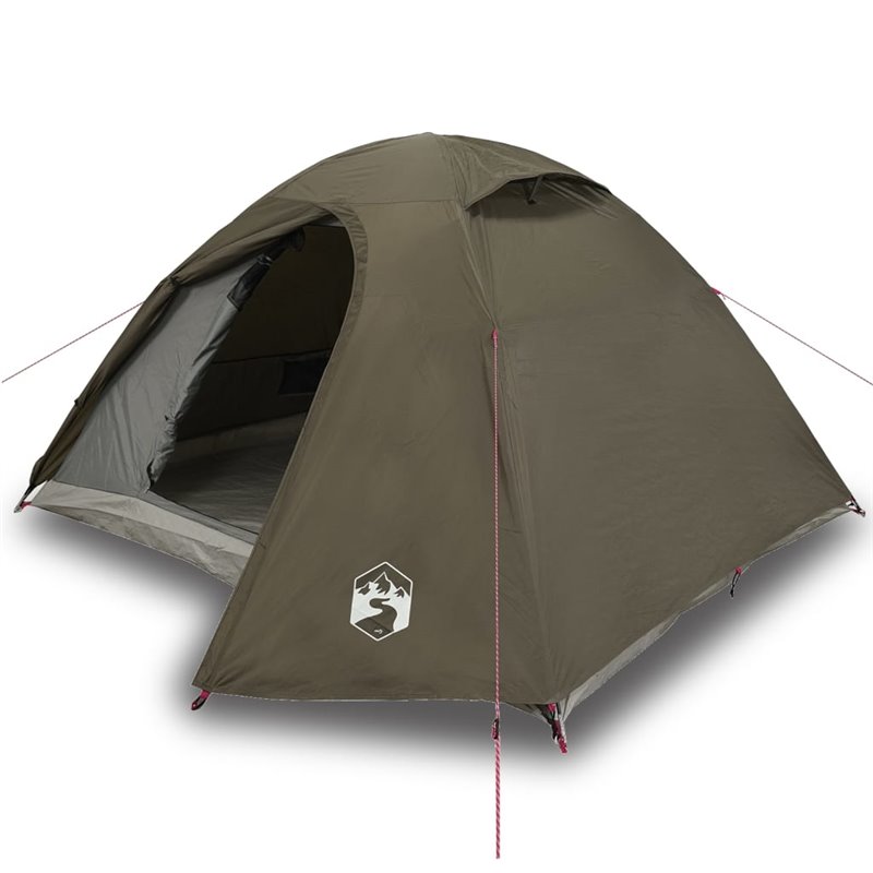 Image secondaire de vidaXL Tente de camping à dôme 3 personne marron imperméable