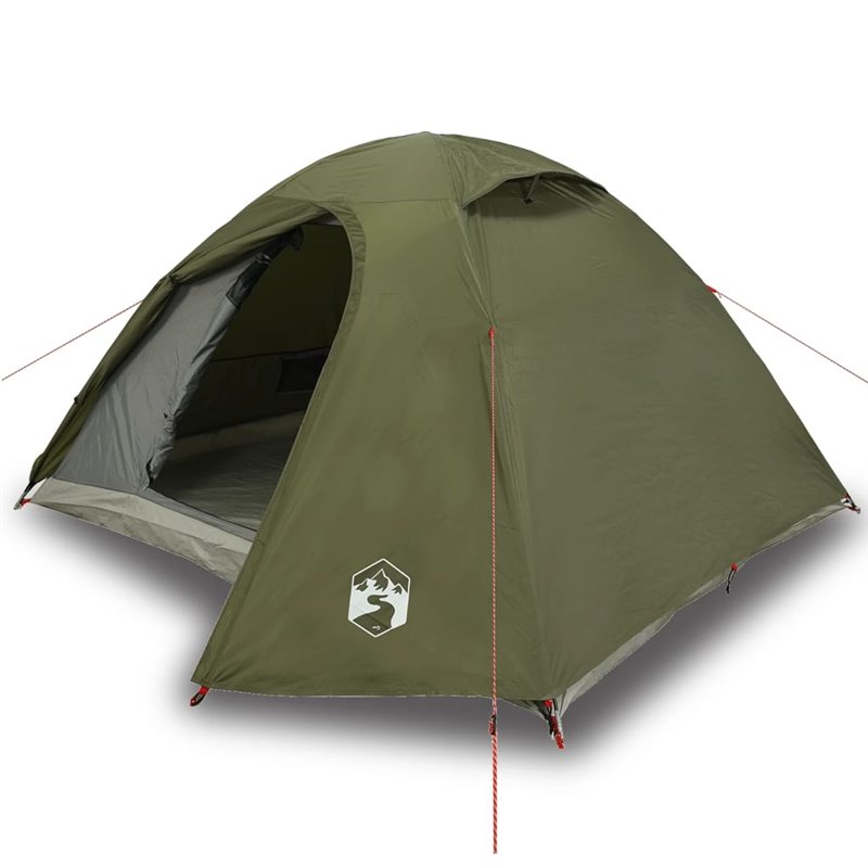 Image secondaire de vidaXL Tente de camping à dôme 4 personnes vert olive imperméable