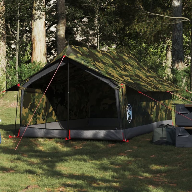 vidaXL Tente de camping 2 personnes camouflage imperméable