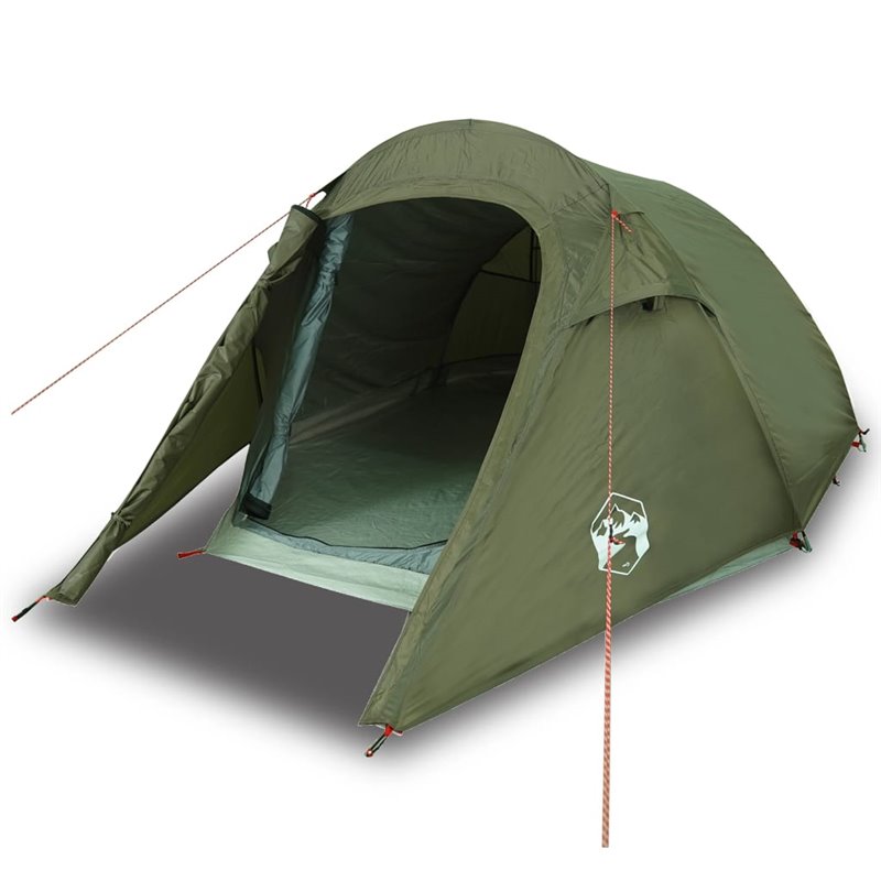 Image secondaire de vidaXL Tente de camping tunnel 3 personnes vert olive imperméable