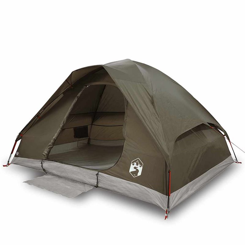 Image secondaire de vidaXL Tente de camping à dôme 2 personne marron imperméable