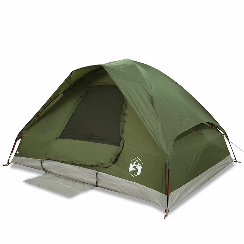 Image secondaire de vidaXL Tente de camping à dôme 4 personnes vert olive imperméable