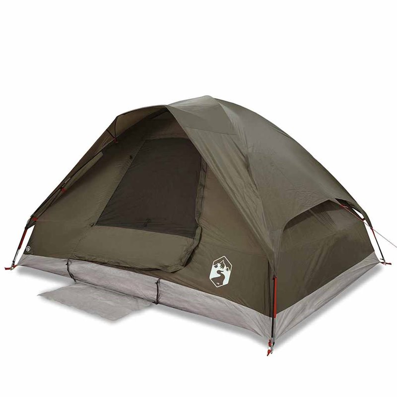 Image secondaire de vidaXL Tente de camping à dôme 4 personnes marron imperméable