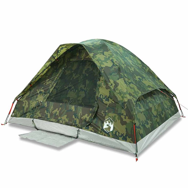 Image secondaire de vidaXL Tente de camping à dôme 4 personnes camouflage imperméable