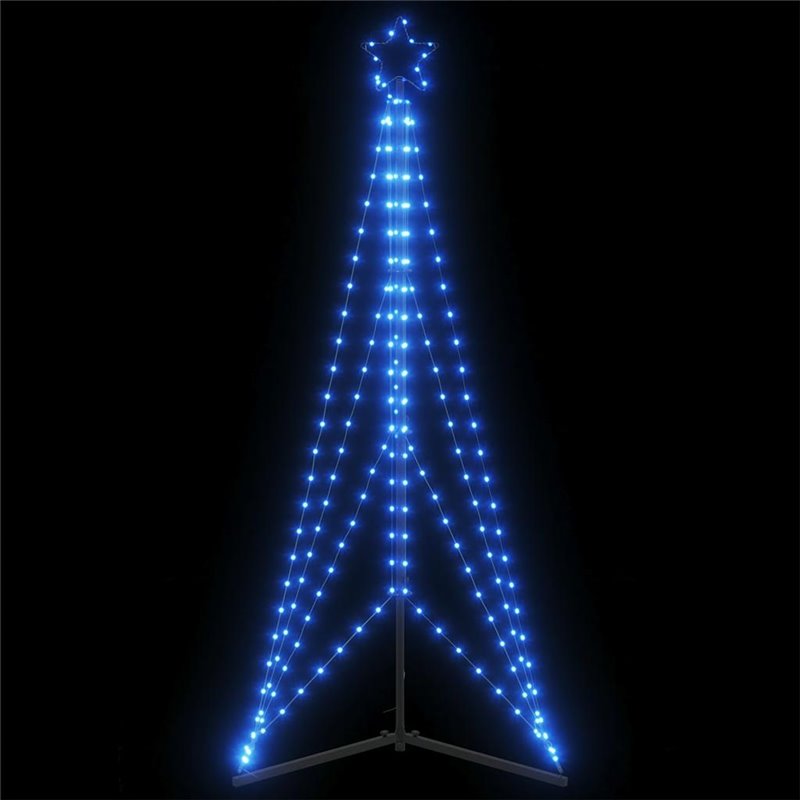 vidaXL Guirlande de sapin de Noël 363 LED bleu 182 cm