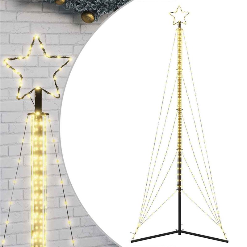 Image secondaire de vidaXL Guirlande de sapin de Noël 525 LED blanc chaud 302 cm