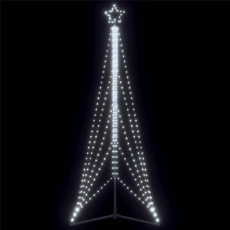 vidaXL Guirlande de sapin de Noël 525 LED blanc froid 302 cm