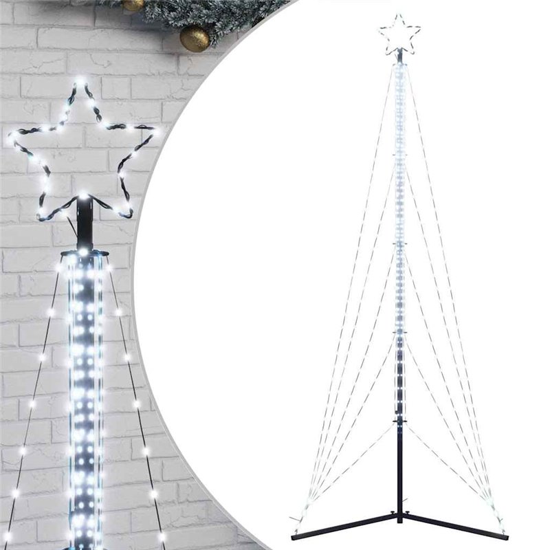 Image secondaire de vidaXL Guirlande de sapin de Noël 525 LED blanc froid 302 cm