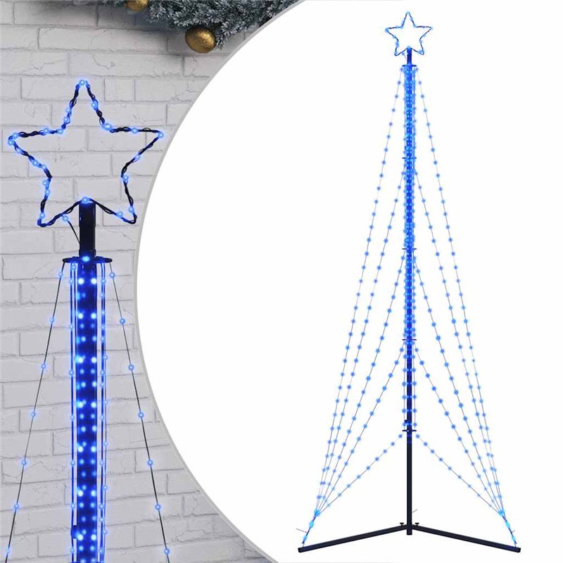 Image secondaire de vidaXL Guirlande de sapin de Noël 525 LED bleu 302 cm