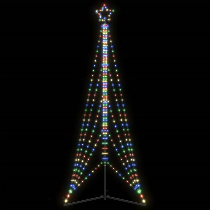 vidaXL Guirlande de sapin de Noël 525 LED colorées 302 cm