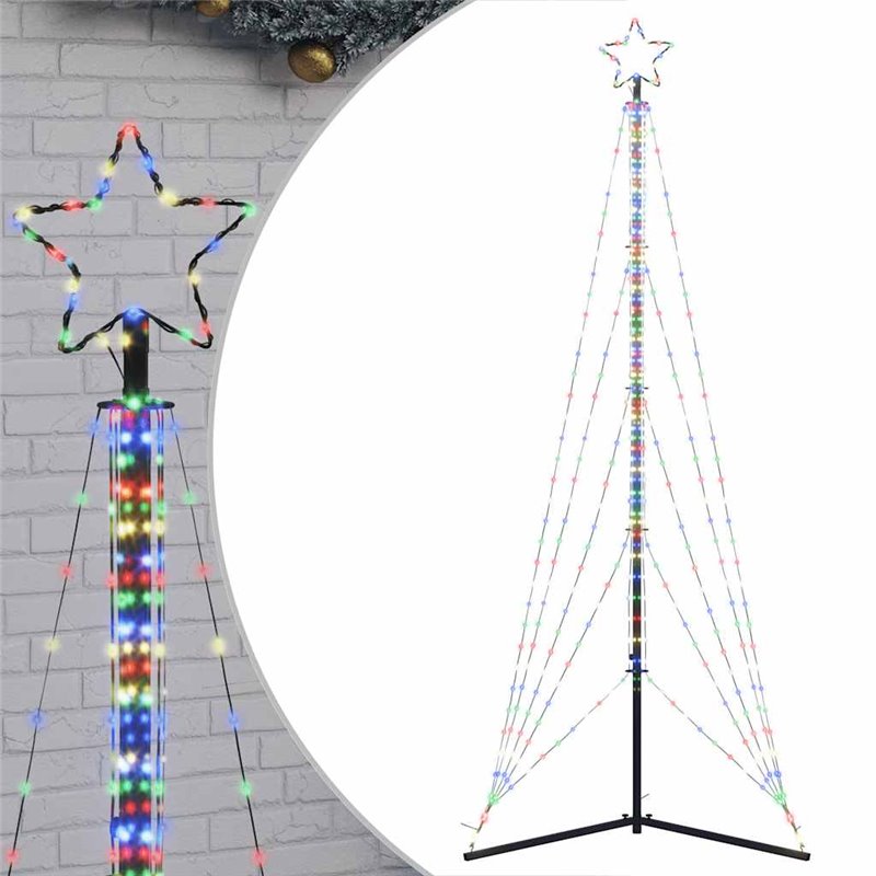 Image secondaire de vidaXL Guirlande de sapin de Noël 525 LED colorées 302 cm