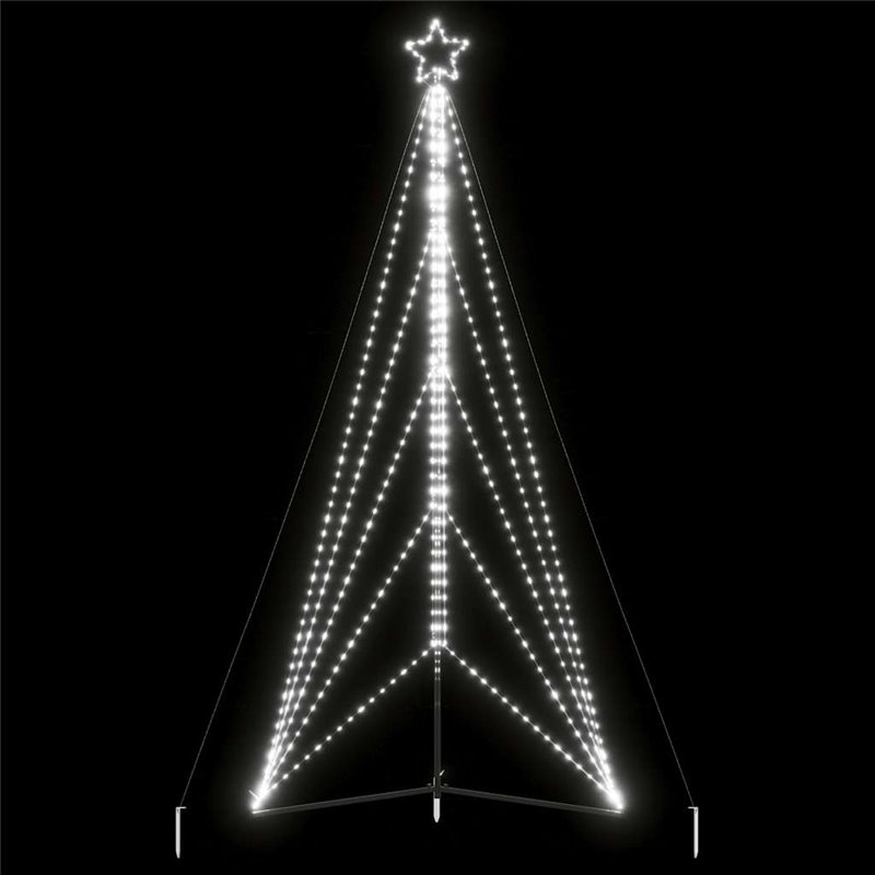 vidaXL Guirlande de sapin de Noël 615 LED blanc froid 404,5 cm