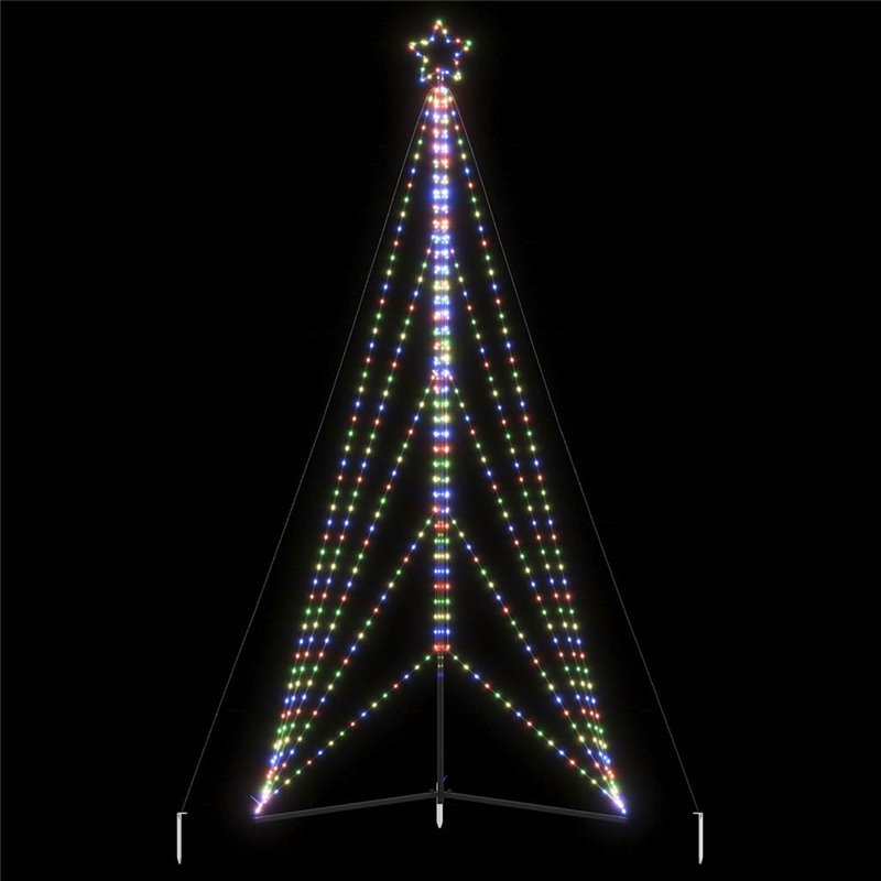 vidaXL Guirlande de sapin de Noël 615 LED colorées 404,5 cm