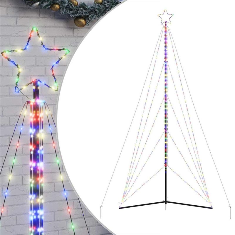 Image secondaire de vidaXL Guirlande de sapin de Noël 615 LED colorées 404,5 cm