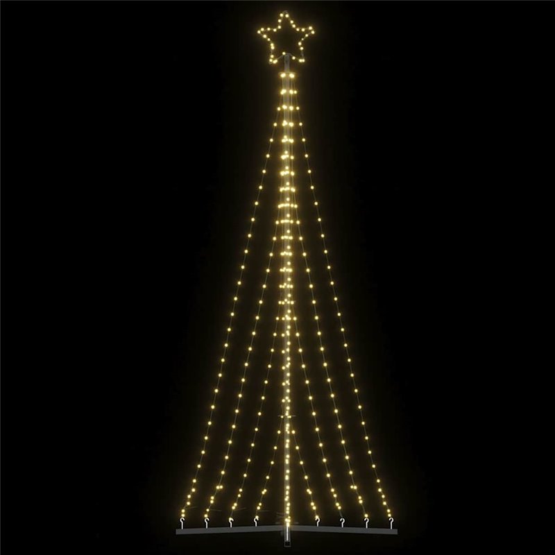 vidaXL Guirlande de sapin de Noël 447 LED blanc chaud 249 cm