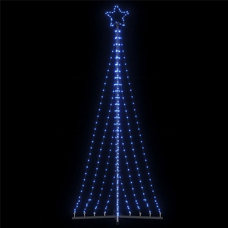 vidaXL Guirlande de sapin de Noël 447 LED bleu 249 cm