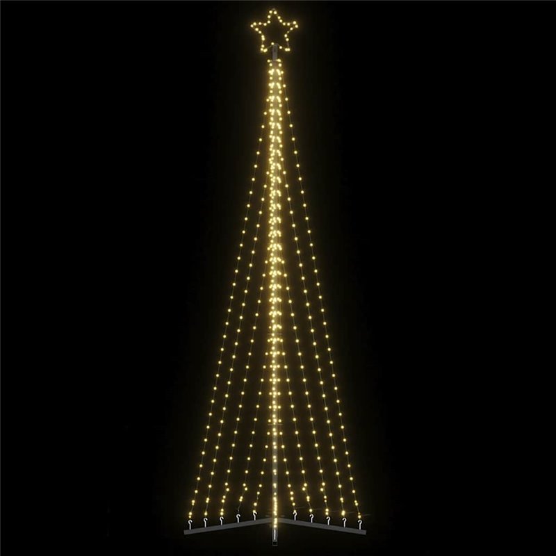 vidaXL Guirlande de sapin de Noël 495 LED blanc chaud 300,5 cm