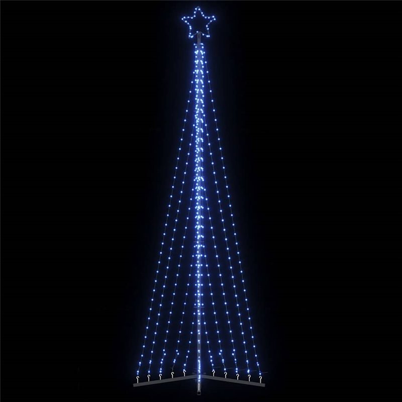 vidaXL Guirlande de sapin de Noël 495 LED bleu 300,5 cm