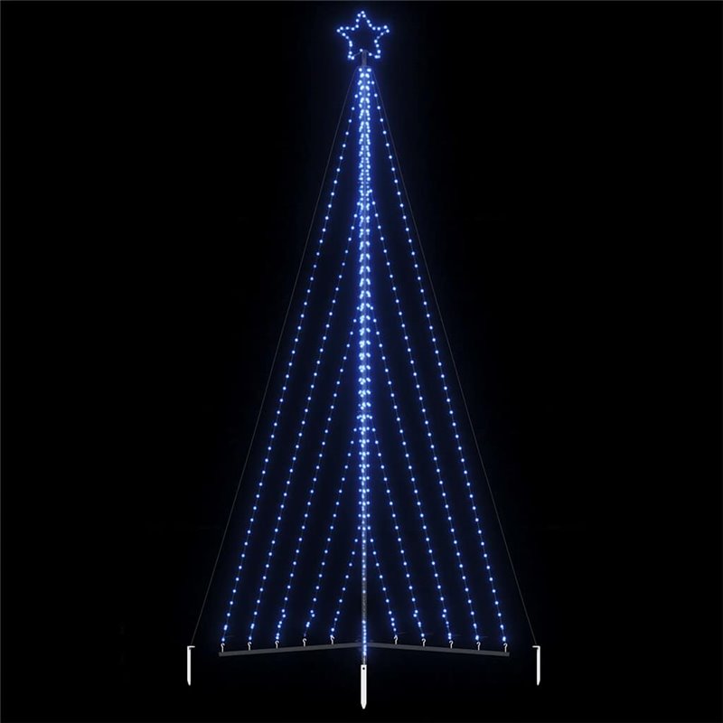 vidaXL Guirlande de sapin de Noël 570 LED bleu 399 cm