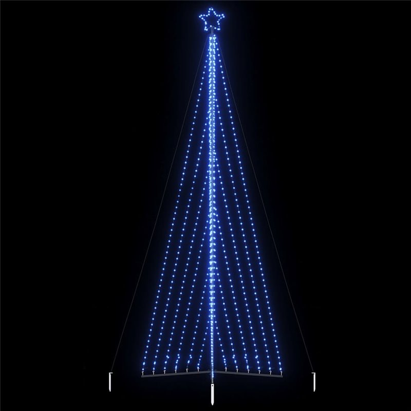 vidaXL Guirlande de sapin de Noël 789 LED bleu 476 cm