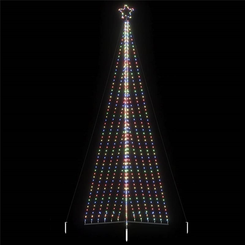 vidaXL Guirlande de sapin de Noël 789 LED colorées 476 cm