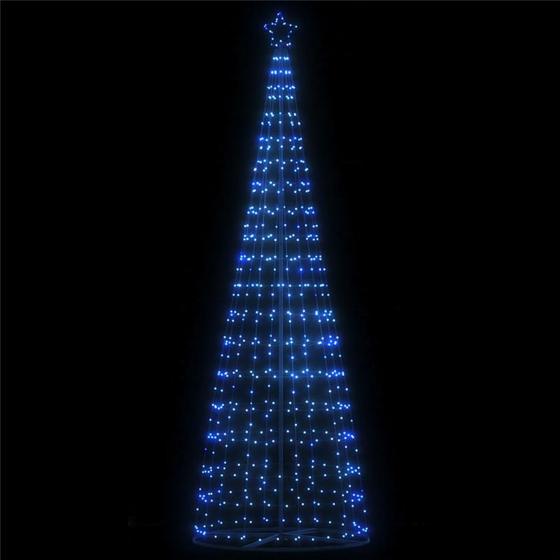 vidaXL Arbre de Noël lumineux conique 550 LED bleu 304 cm