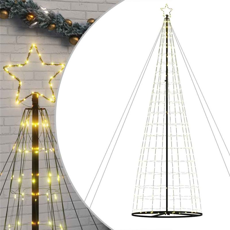 Image secondaire de vidaXL Arbre de Noël lumineux conique 1534 LED blanc chaud 503 cm