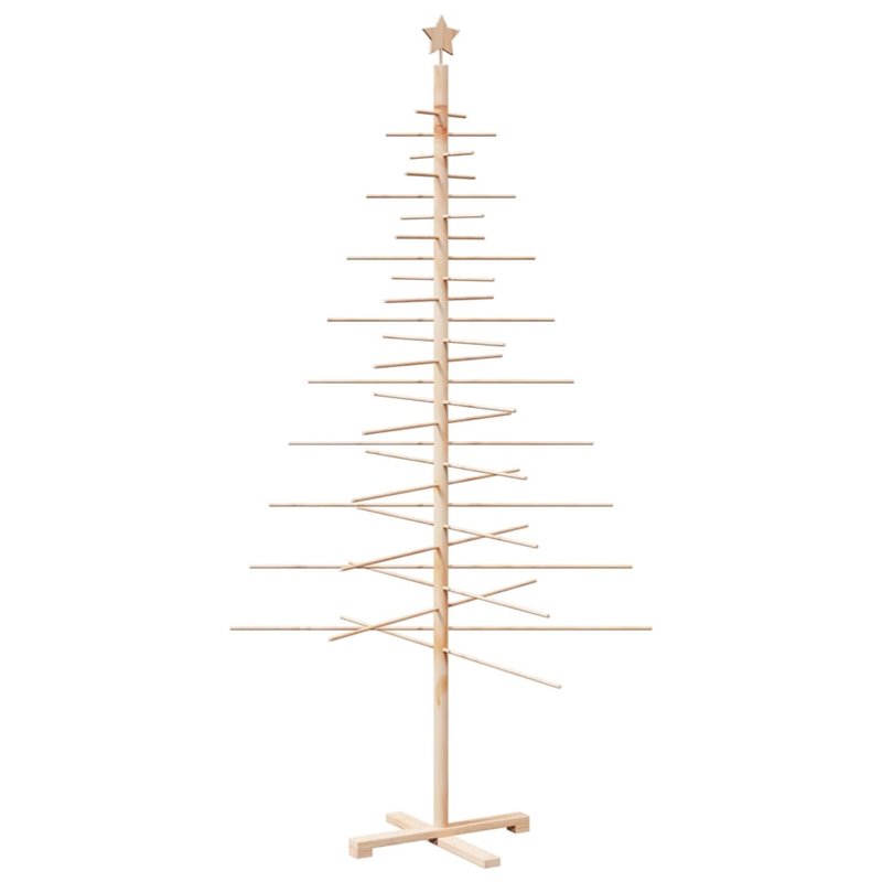 Image secondaire de vidaXL Arbre de Noël en bois pour décoration 210 cm bois massif de pin