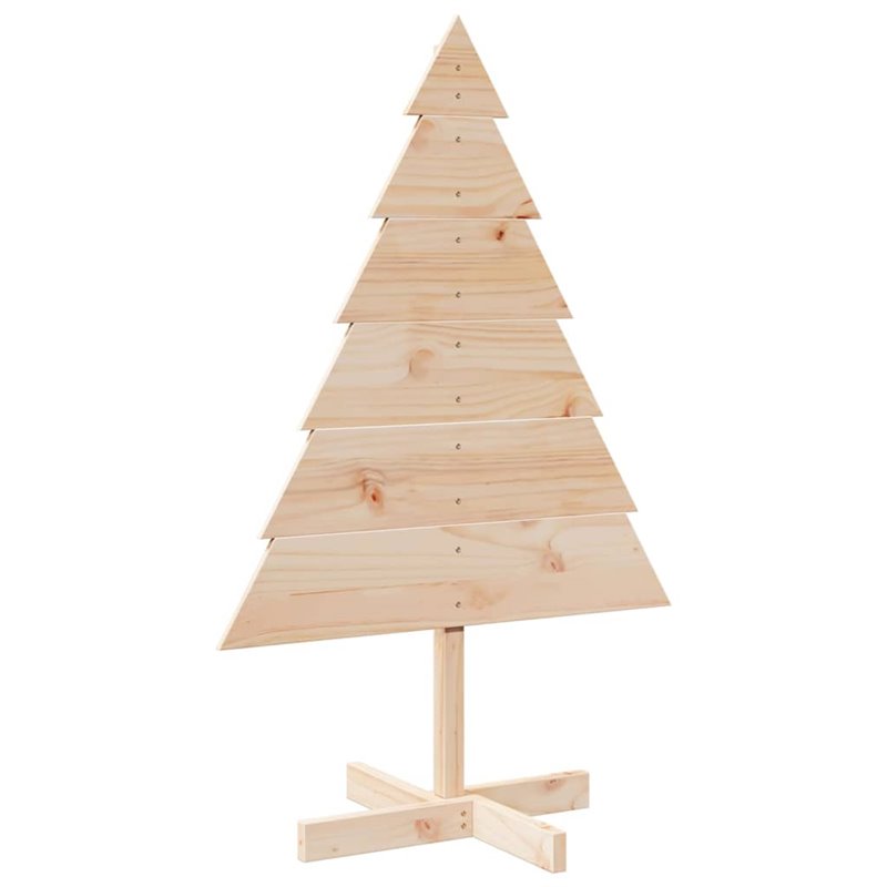 Image secondaire de vidaXL Arbre de Noël en bois pour décoration 110 cm bois massif